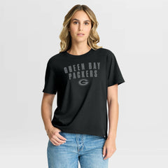 Green Bay Packers Women's Blackout Kneel Down Legacy T-Shirt Black | Fanatics