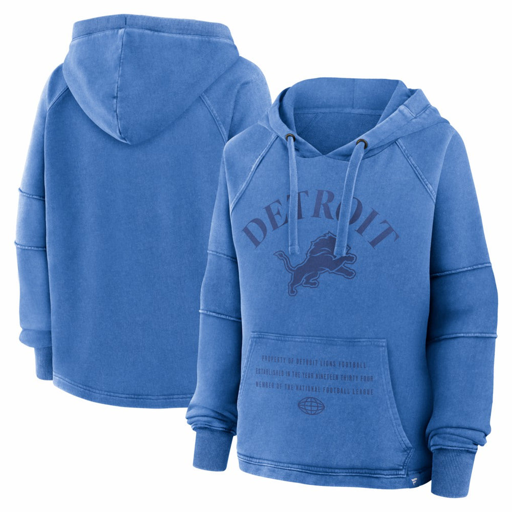 Detroit Lions Women's Oversized Raglan Gridiron Hoodie Blue | Fanatics