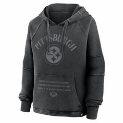 Pittsburgh Steelers Women's Oversized Raglan Gridiron Hoodie Black | Fanatics