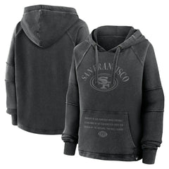 San Francisco 49ers Women's Oversized Raglan Gridiron Hoodie Black | Fanatics