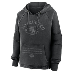 San Francisco 49ers Women's Oversized Raglan Gridiron Hoodie Black | Fanatics