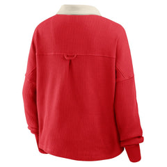 San Francisco 49ers Women's Oversized Hometown Premium Thermal Long Sleeve Shirt Scarlet | Fanatics