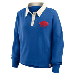 Buffalo Bills Women's Oversized Hometown Premium Thermal Long Sleeve Shirt Royal | Fanatics