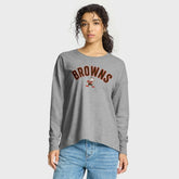Cleveland Browns Women's Hometown Legacy Long Sleeve T-Shirt Heather Gray | Fanatics