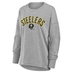 Pittsburgh Steelers Women's Hometown Legacy Long Sleeve T-Shirt Heather Gray | Fanatics