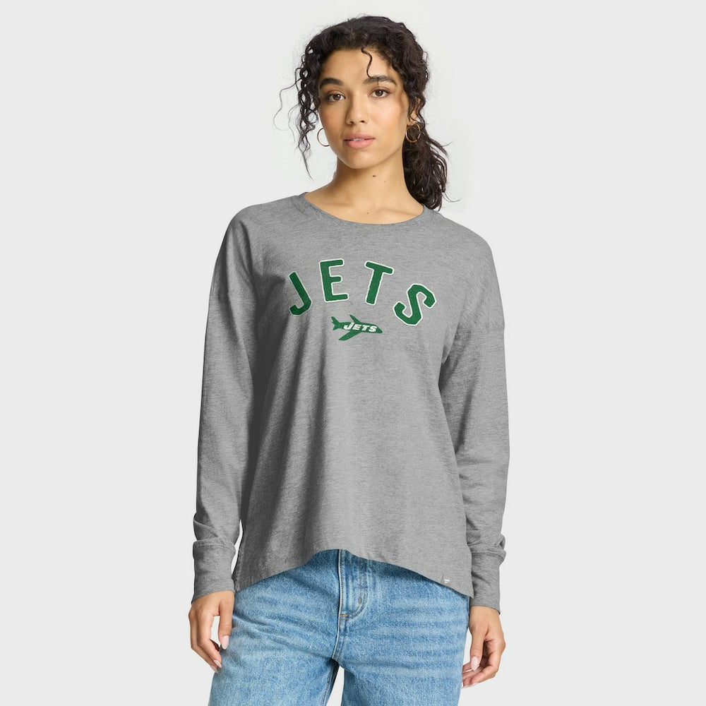 New York Jets Women's Hometown Legacy Long Sleeve T-Shirt Heather Gray | Fanatics
