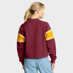 Washington Commanders Oversized Hometown Toss Sweep Mock Neck Pullover Burgundy | Fanatics