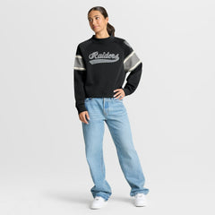 Las Vegas Raiders Oversized Hometown Toss Sweep Mock Neck Pullover Black | Fanatics