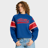 Buffalo Bills Oversized Hometown Toss Sweep Mock Neck Pullover Royal | Fanatics