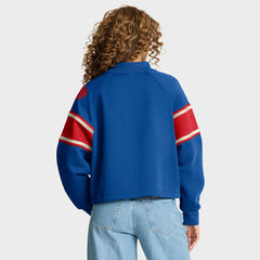 Buffalo Bills Oversized Hometown Toss Sweep Mock Neck Pullover Royal | Fanatics