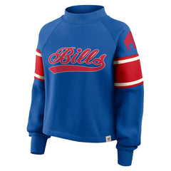 Buffalo Bills Oversized Hometown Toss Sweep Mock Neck Pullover Royal | Fanatics