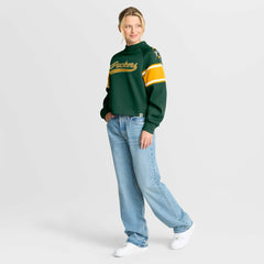 Green Bay Packers Oversized Hometown Toss Sweep Mock Neck Pullover Green | Fanatics