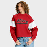 San Francisco 49ers Oversized Hometown Toss Sweep Mock Neck Pullover Scarlet | Fanatics