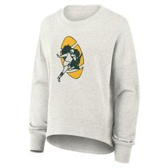 Green Bay Packers Women's Oversized Hometown Pullover Sweatshirt Heather Gray | Fanatics