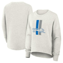 Detroit Lions Women's Oversized Hometown Pullover Sweatshirt Heather Gray | Fanatics