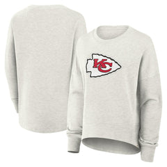 Kansas City Chiefs Women's Oversized Hometown Pullover Sweatshirt Heather Gray | Fanatics