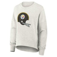 Pittsburgh Steelers Women's Oversized Hometown Pullover Sweatshirt Heather Gray | Fanatics