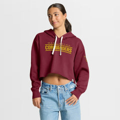 Washington Commanders Women's Oversized Hometown Heritage Cropped Hoodie Burgundy | Fanatics