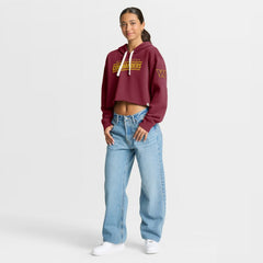 Washington Commanders Women's Oversized Hometown Heritage Cropped Hoodie Burgundy | Fanatics