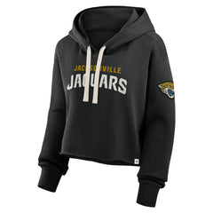 Jacksonville Jaguars Women's Oversized Hometown Heritage Cropped Hoodie Black | Fanatics
