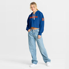 Denver Broncos Women's Oversized Hometown Heritage Cropped Hoodie Royal | Fanatics