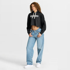 Las Vegas Raiders Women's Oversized Hometown Heritage Cropped Hoodie Black | Fanatics
