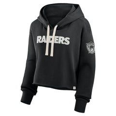 Las Vegas Raiders Women's Oversized Hometown Heritage Cropped Hoodie Black | Fanatics