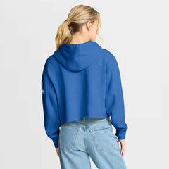 Detroit Lions Women's Oversized Hometown Heritage Cropped Hoodie Blue | Fanatics
