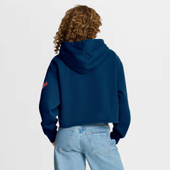 Houston Texans Women's Oversized Hometown Heritage Cropped Hoodie Navy | Fanatics
