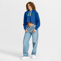 Seattle Seahawks Women's Oversized Hometown Heritage Cropped Hoodie Royal | Fanatics