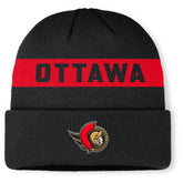 Ottawa Senators Fanatics Authentic Pro Rink Cuffed Knit Hat - Black - NHL