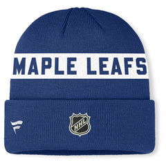 Toronto Maple Leafs Fanatics Authentic Pro Rink Cuffed Knit Hat - Blue - NHL