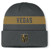 Vegas Golden Knights Fanatics Authentic Pro Rink Cuffed Knit Hat - Gray - NHL