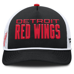 Detroit Red Wings Fanatics Authentic Pro Rink A-Frame Adjustable Hat - Black/White - NHL