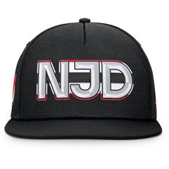 New Jersey Devils Fanatics Authentic Pro Rink Team Code Snapback Hat - Black - NHL
