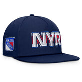 New York Rangers Fanatics Authentic Pro Rink Team Code Snapback Hat - Navy - NHL