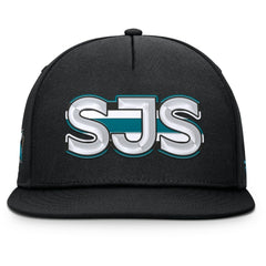 San Jose Sharks Fanatics Authentic Pro Rink Team Code Snapback Hat - Black - NHL