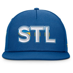 St. Louis Blues Fanatics Authentic Pro Rink Team Code Snapback Hat - Blue - NHL
