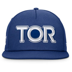 Toronto Maple Leafs Fanatics Authentic Pro Rink Team Code Snapback Hat - Blue - NHL