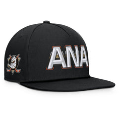 Anaheim Ducks Fanatics Authentic Pro Rink Team Code Snapback Hat - Black - NHL