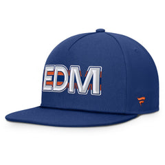Edmonton Oilers Fanatics Authentic Pro Rink Team Code Snapback Hat - Royal - NHL