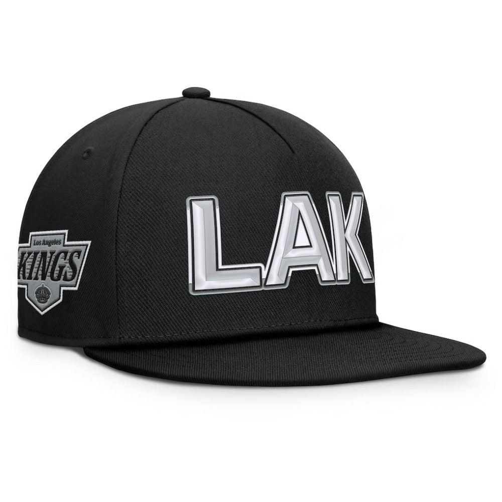Los Angeles Kings Fanatics Authentic Pro Rink Team Code Snapback Hat - Black - NHL