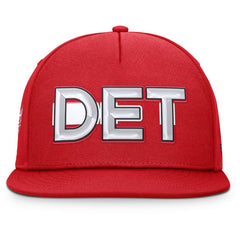 Detroit Red Wings Fanatics Authentic Pro Rink Team Code Snapback Hat - Red - NHL