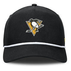 Pittsburgh Penguins Fanatics Authentic Pro Rink Roper A-Frame Adjustable Hat - Black - NHL