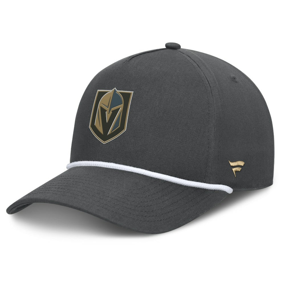 Vegas Golden Knights Fanatics Authentic Pro Rink Roper A-Frame Adjustable Hat - Charcoal - NHL