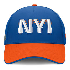 New York Islanders Fanatics Authentic Pro Rink Team Code Flex Hat - Royal/Orange - NHL