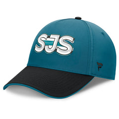 San Jose Sharks Fanatics Authentic Pro Rink Team Code Flex Hat - Teal/Black - NHL