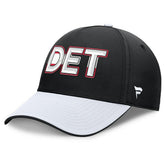 Detroit Red Wings Fanatics Authentic Pro Rink Team Code Flex Hat - Black/White - NHL