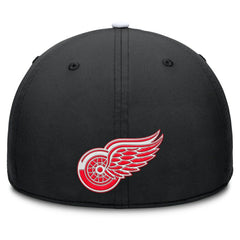 Detroit Red Wings Fanatics Authentic Pro Rink Team Code Flex Hat - Black/White - NHL
