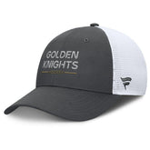 Vegas Golden Knights Fanatics Authentic Pro Rink Lockup Adjustable Trucker Hat - Gray/White - NHL
